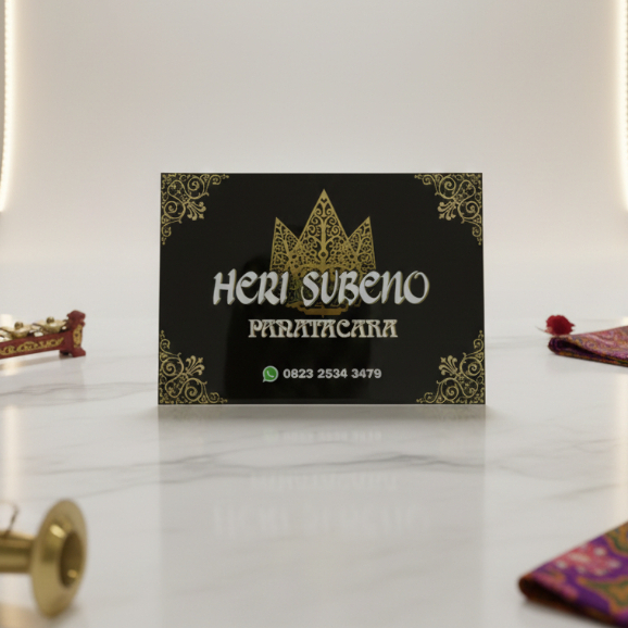 ACRYLIC CUE CARD MC MASTER OF CEREMONY