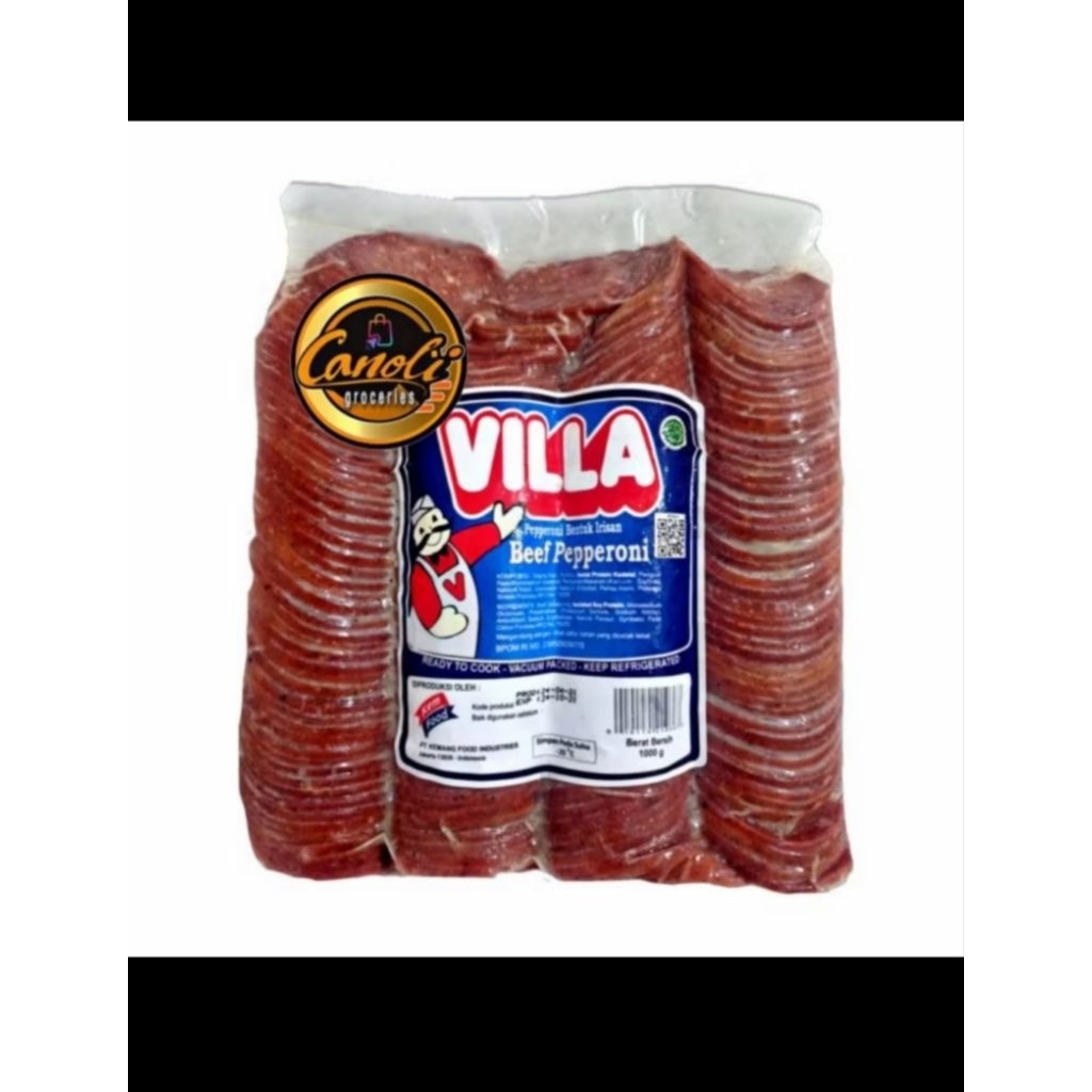 beef pepperoni villa 1 kg/smoke beef /daging asap villa