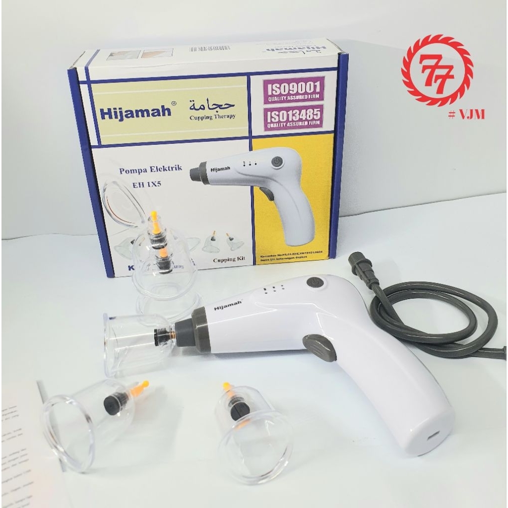 Alat Bekam Elektrik Hijamah 1x5 Model Lengkung untuk lekukan tubuh/kop angin pompa elektrik bengkok 