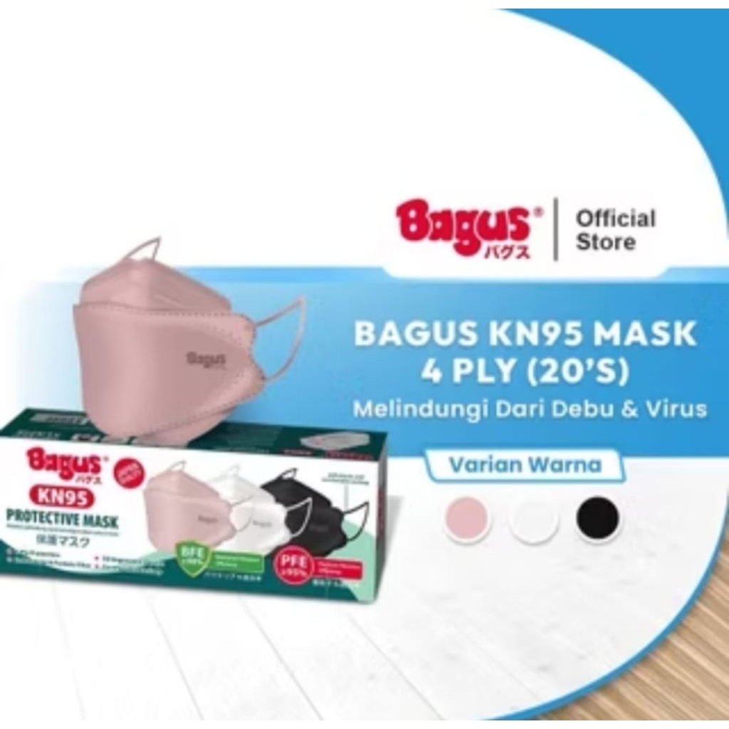 BAGUS Masker KN95 'sakura' Boks 20s