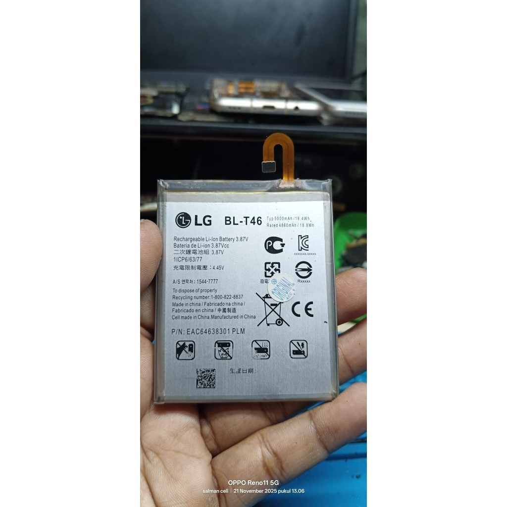 baterai LG v60 thinkQ ori copotan