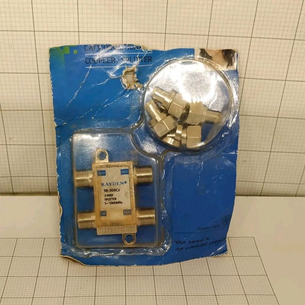 Splitter 3way Rayden SB-306 / Splitter CATV 3 way Rayden SB 306 / CA TV 3way Splitter Rayden 306