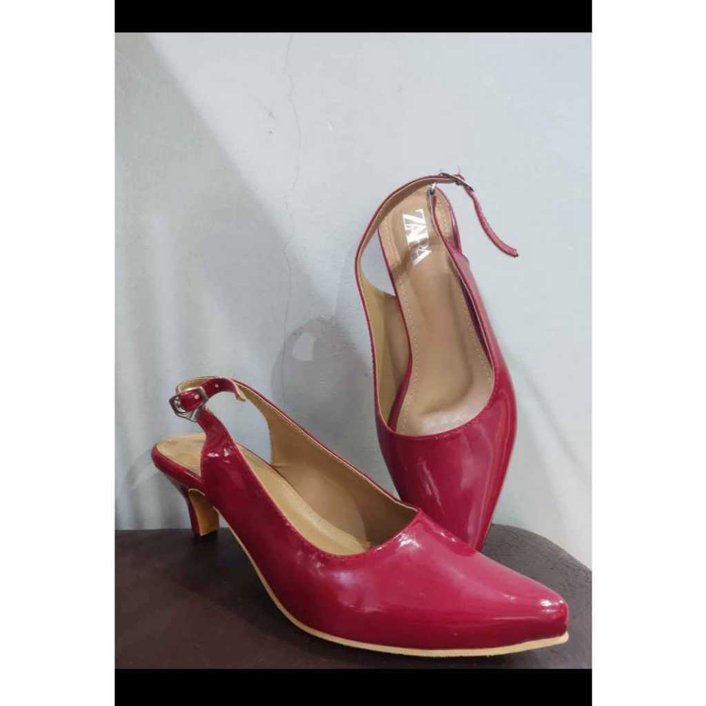 High Heels Wanita/Sepatu hak tinggi wanita merah merona size 38