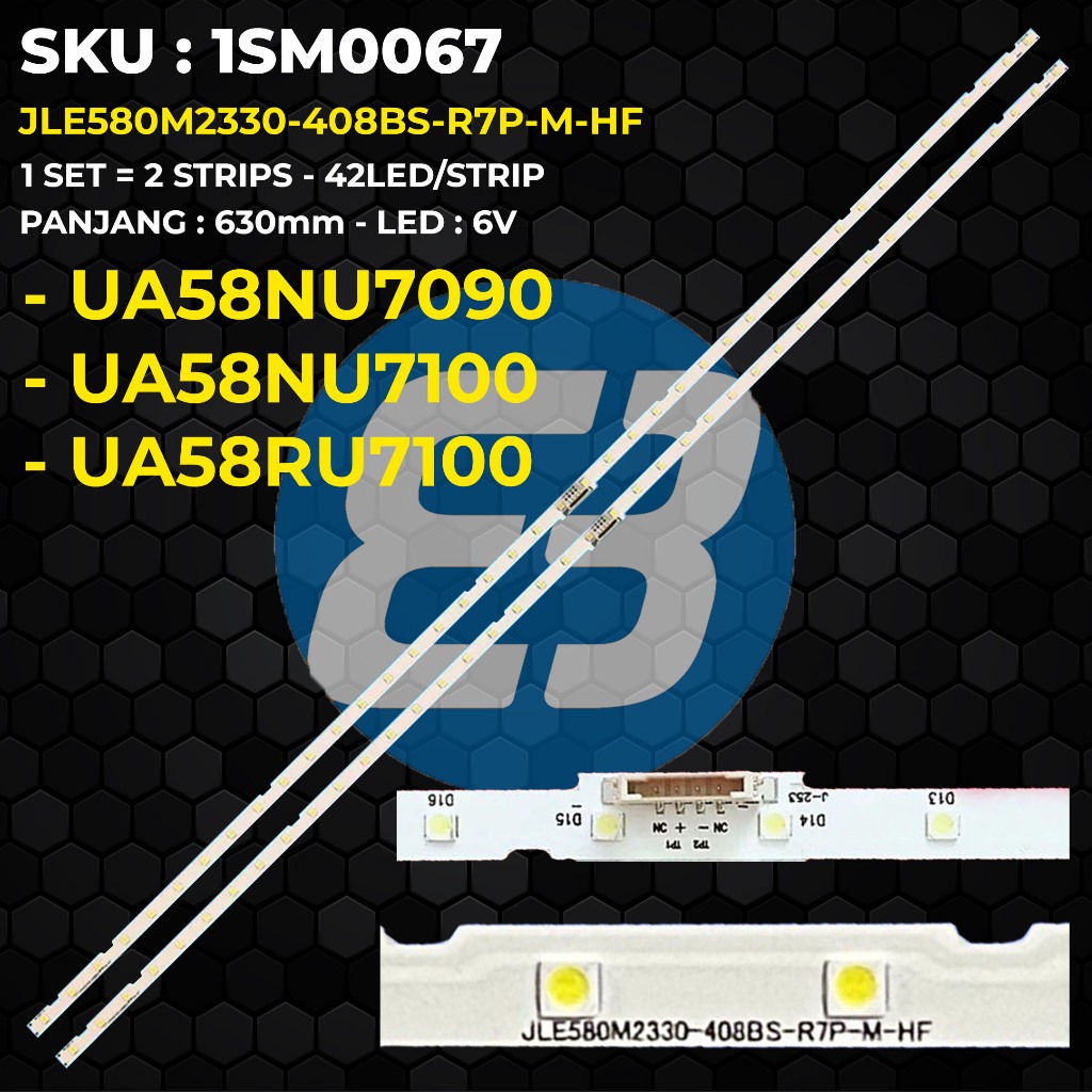 Backlight TV SAMSUNG 58 inch UA58NU7100 UA58RU7100 UA58NU7090 JLE580M2330-408BS-R7P-M-HF
