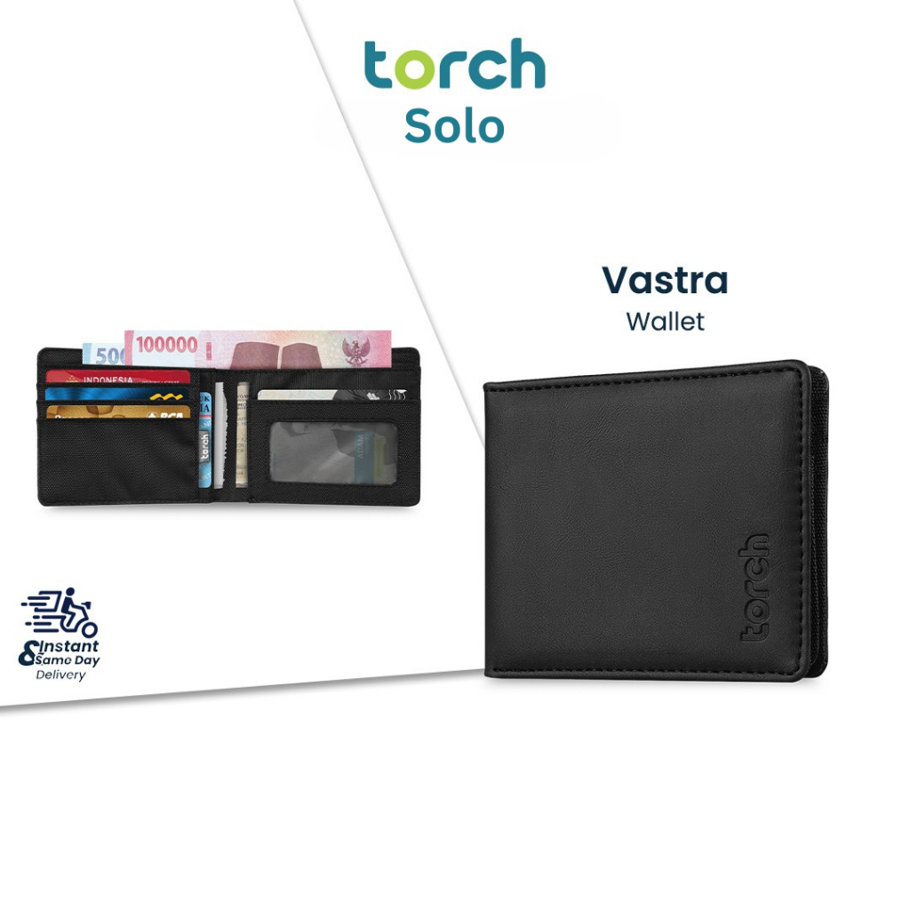 TORCH Vastra Dompet Simple Lipat Pria Wanita Tempat Kartu Uang STNK Karcis Kuat Tahan Air - Wallet W