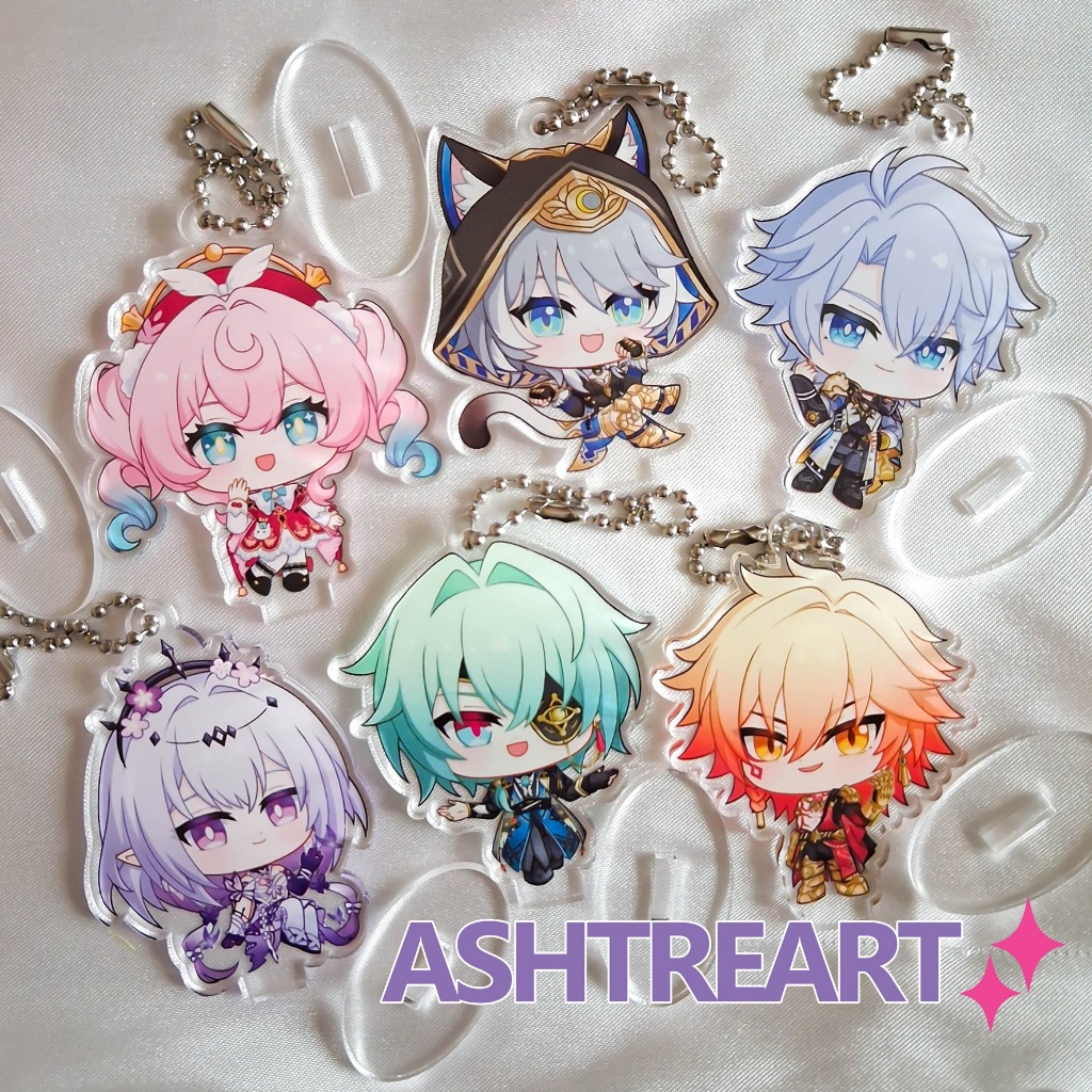[Ashtreart] [UPDATED] Honkai Star Rail Standee Keychain | Firefly Aventurine Phainon Mydei Anaxa