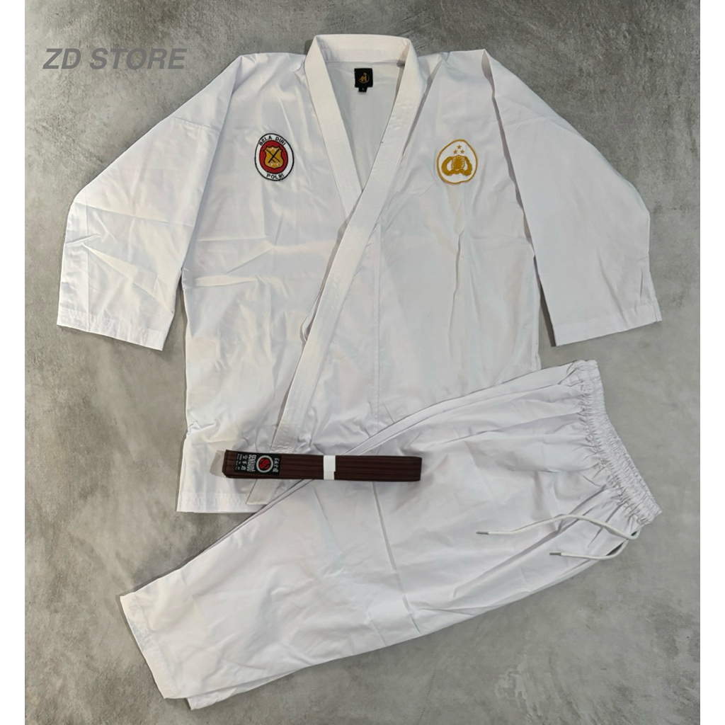 Baju Olahraga JUDO POLRI SABUK COKLAT/Setelan Olahraga Beladiri POLRI/Baju JUDO POLRI 1 SET