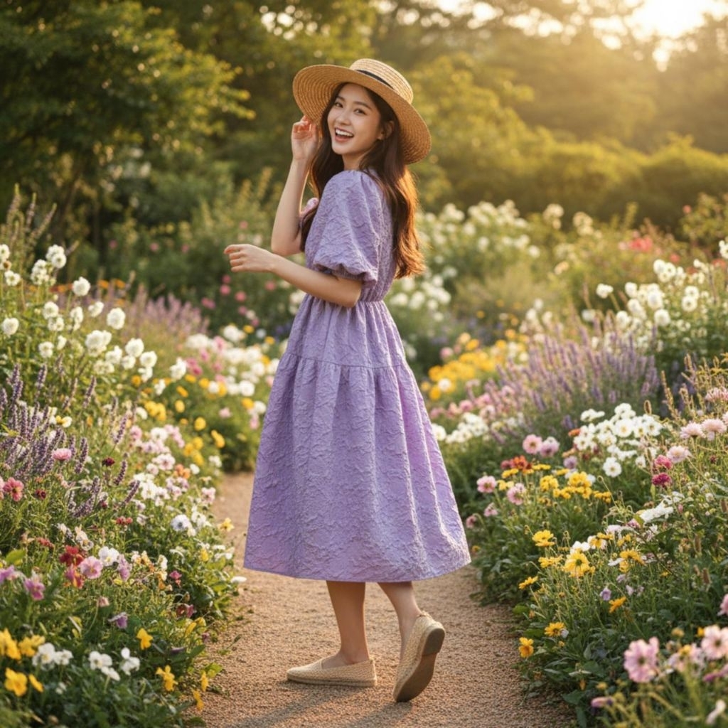 DRESS LILAC CANTIK UNGU 3108