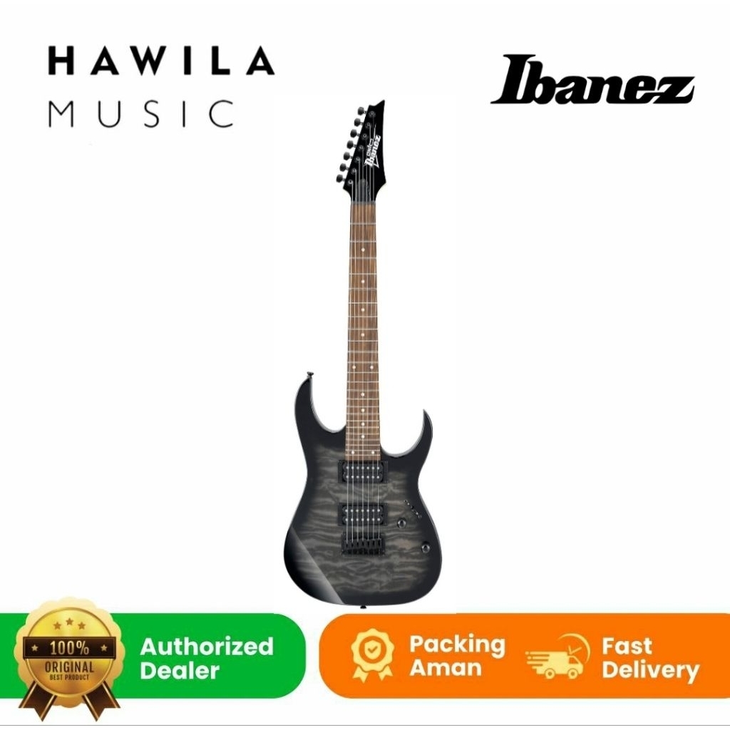 Guitar Electric Gio Ibanez GRG 7221 QA TKS Gitar Elektrik Ibanez 7 String