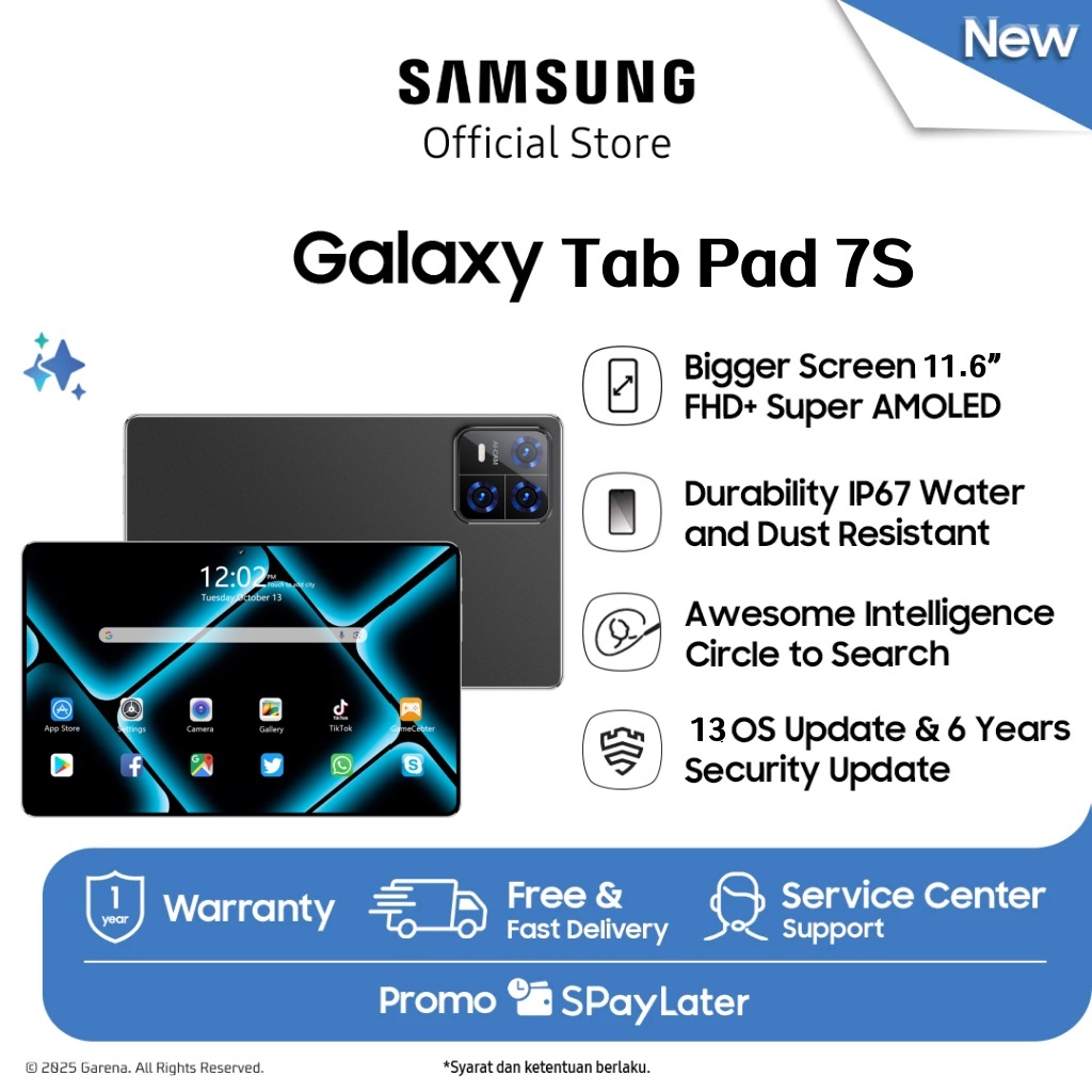 [Free Mouse Keyboard ] Samsung Galaxy Tablet Android Pad 7S 11.6 inch Tablet Android  16GB RAM + 1TB