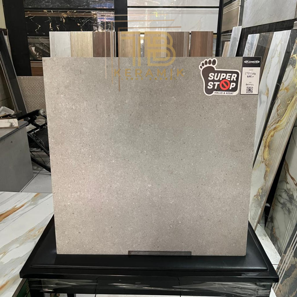 Keramik Cutting 60x60 Platinum Stellar Grey | Matt/Super Stop