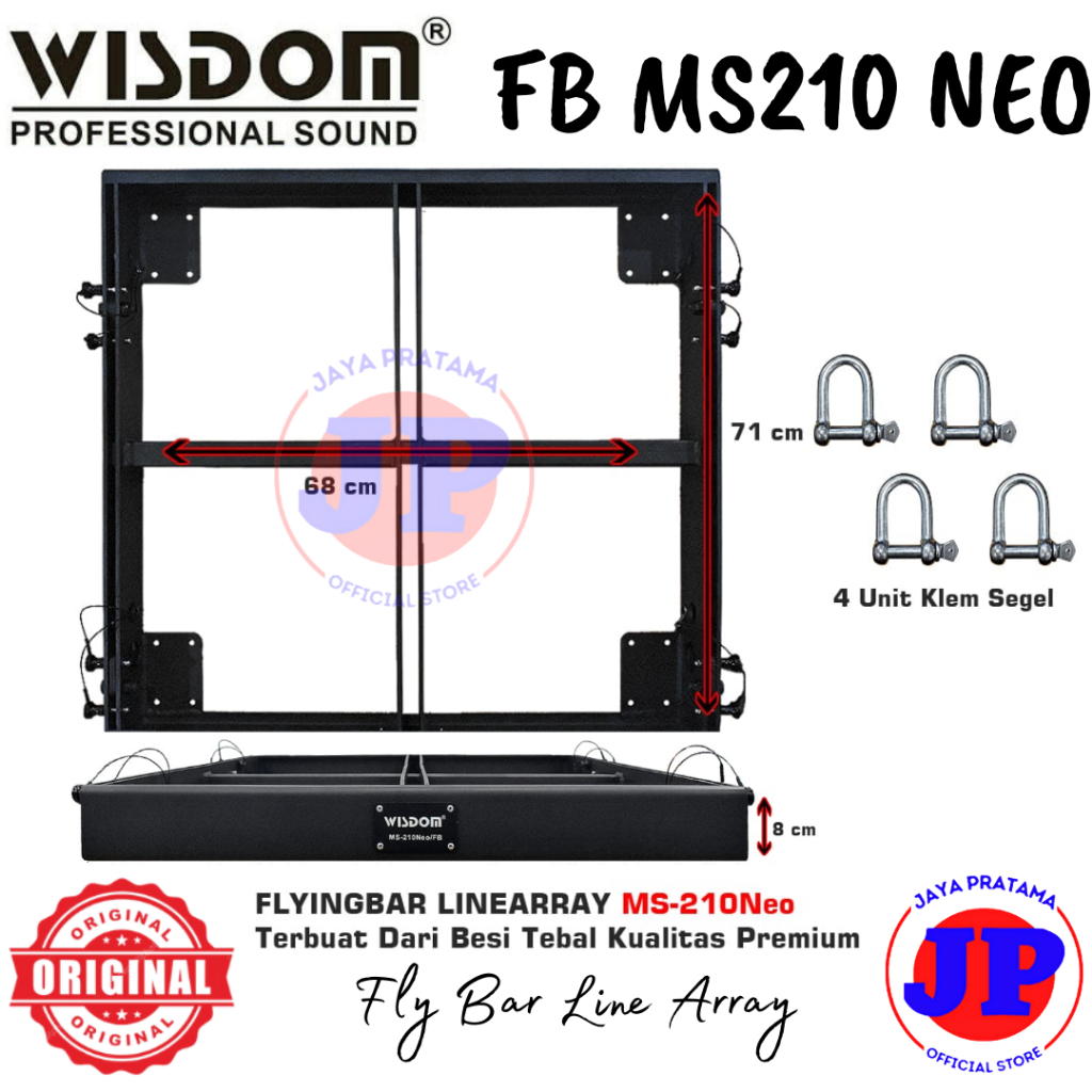 Fly Bar Wisdom MS-210 Neo Besi Gantungan Speaker Aray Wisdom MS210 Neo Fly Bar Line Array Original