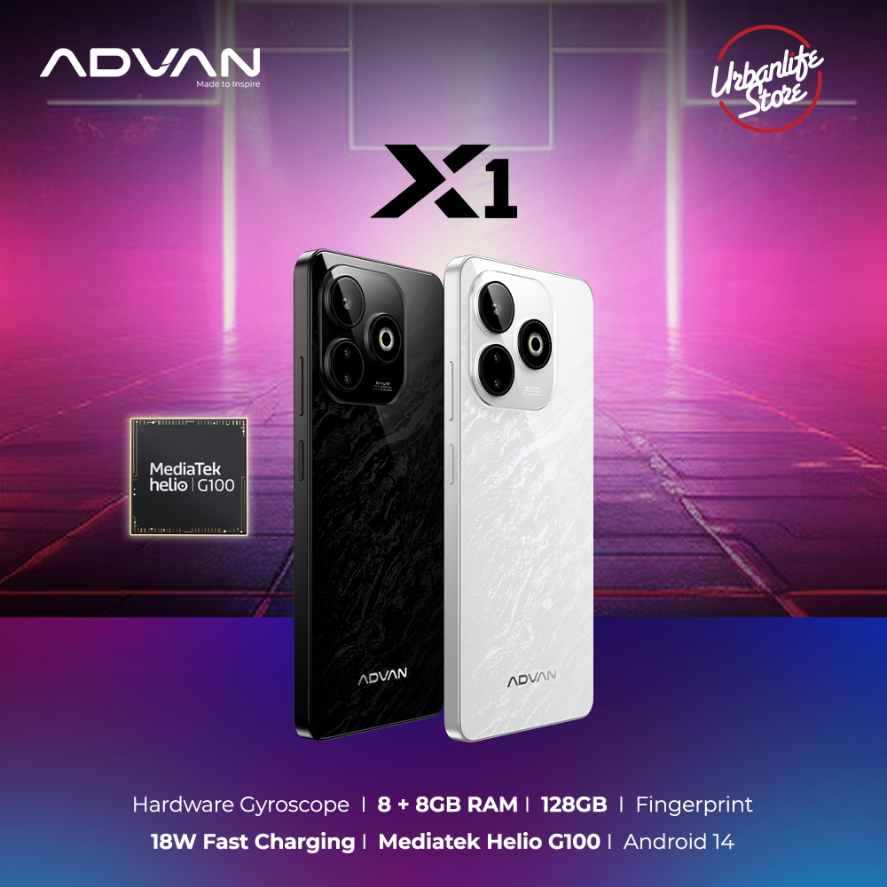 ADVAN Smartphone | X1 Mediatek Helo G100 8GB 128GB Android 14 HP
