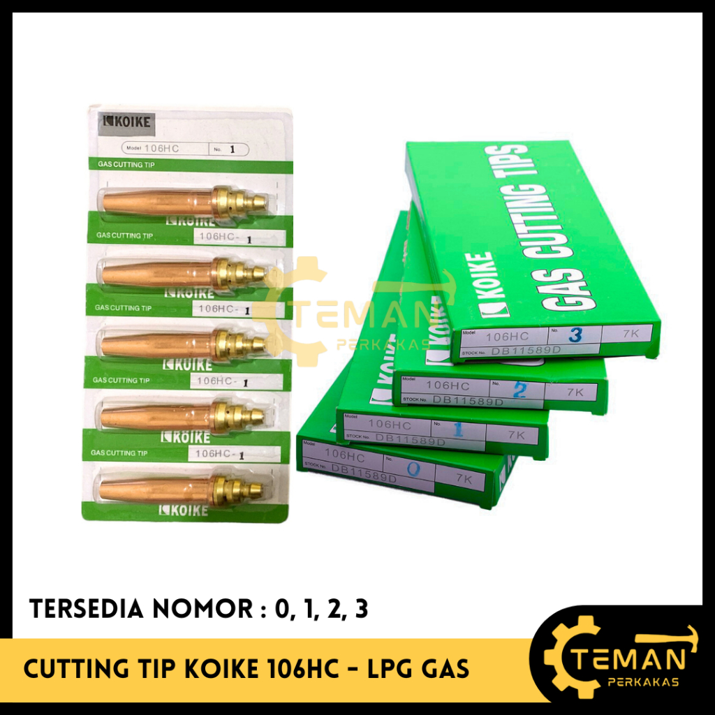KOIKE Mata Nozzle Cutting Tip 106 HC / Mata Blender Potong Strong 25 No. 0 1 2 3 4 / Cutting Tip Str