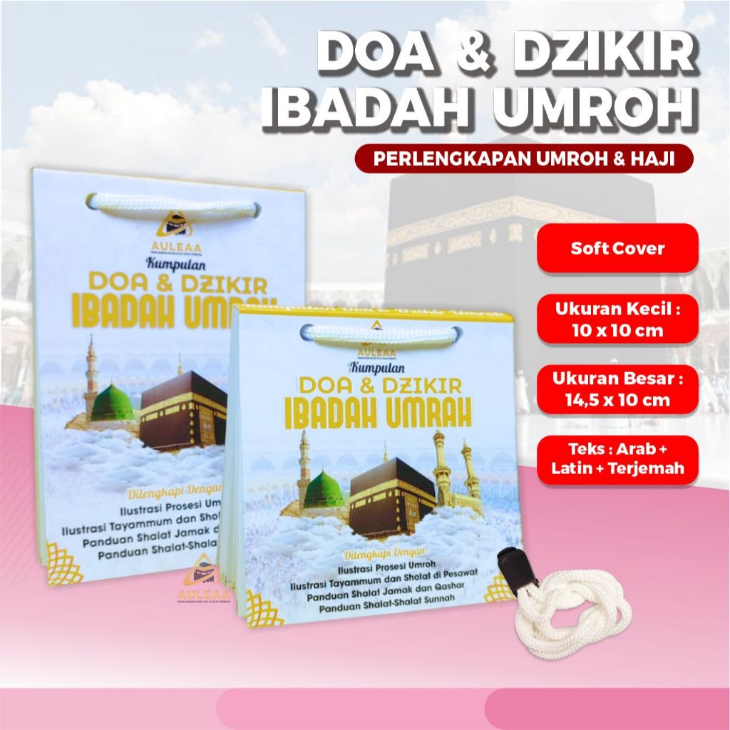 AULEAA - Buku Doa & Dzikir Ibadah Umroh Lengkap Arab Latin Terjemahan Praktis / Buku Doa Umroh / Buk