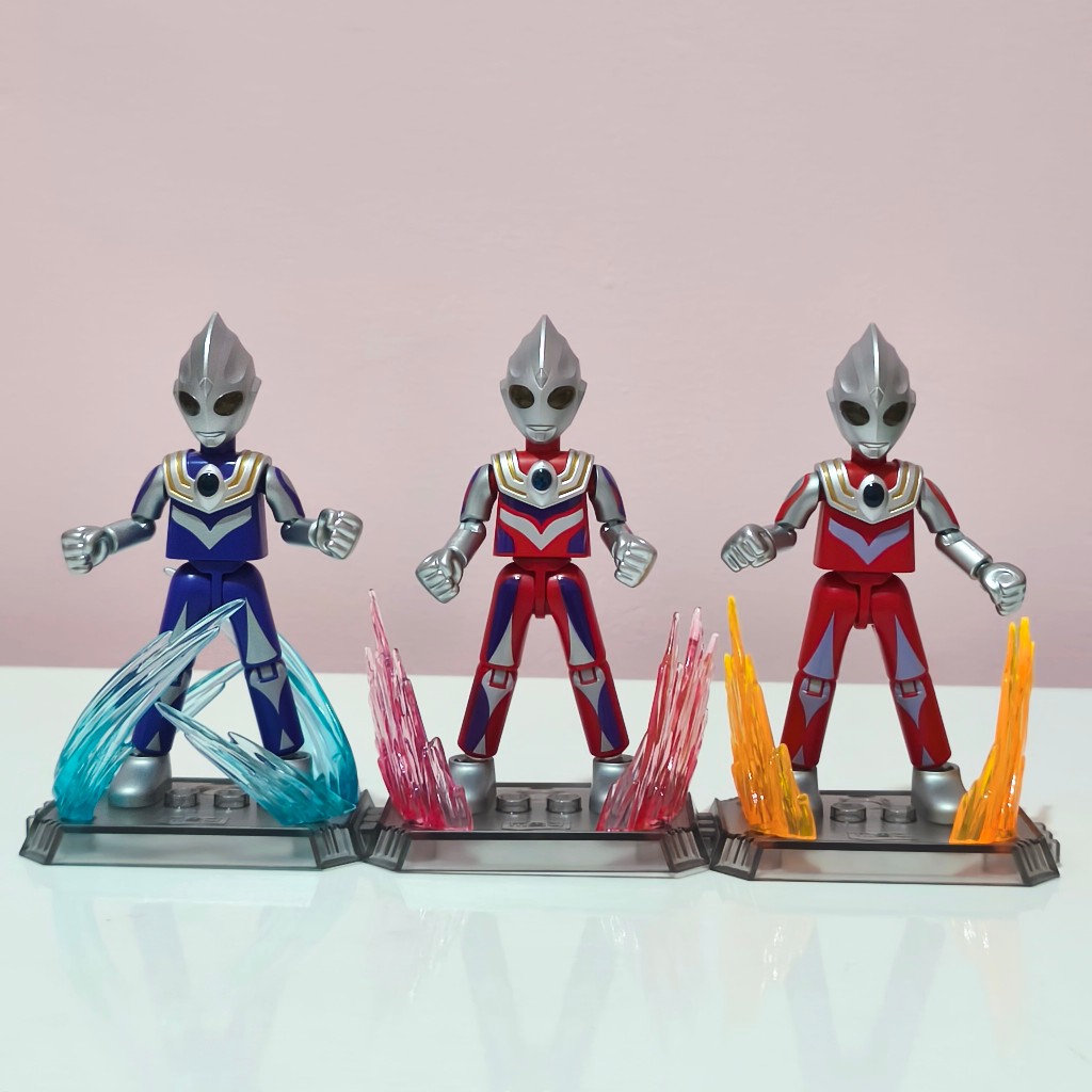 blokees ultraman shining version ultraman tiga multi type, sky type, power type SET