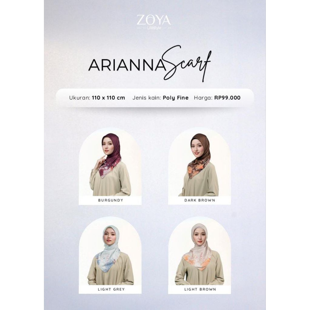 ZOYA - ARIANNA SCARF - VOAL - HIJAB SEGIEMPAT