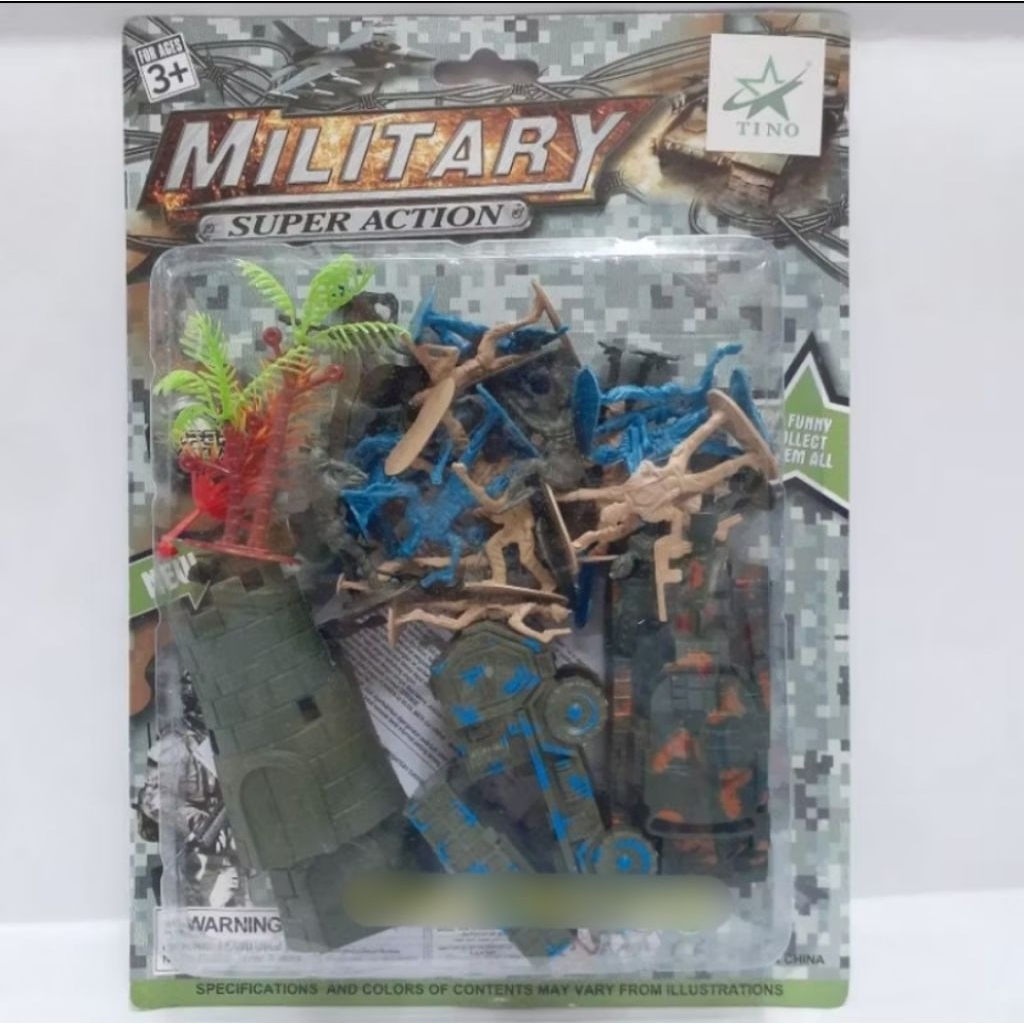 Mainan anak figure tentara military dilengkapi pertahanan Beteng tank dan truck roket launcher keren