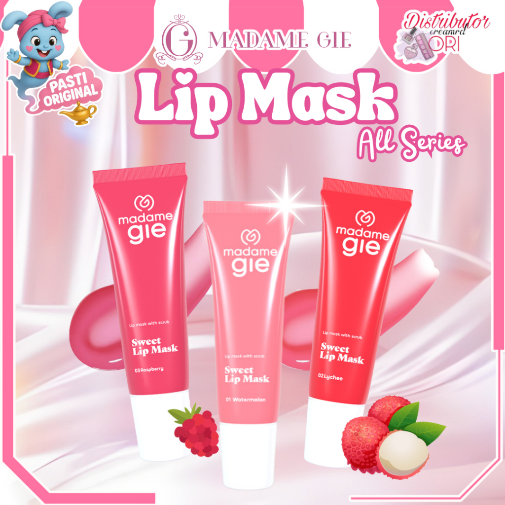 Madame Gie Sweet Lip Mask - Masker Scrub Bibir Cerah