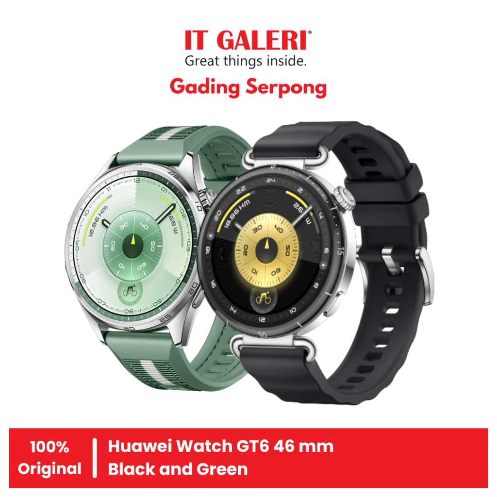 100% Ori - Huawei Watch GT6 46 mm Black and Purple / Smartwatch GT6 Original Huawei / Black / Purple