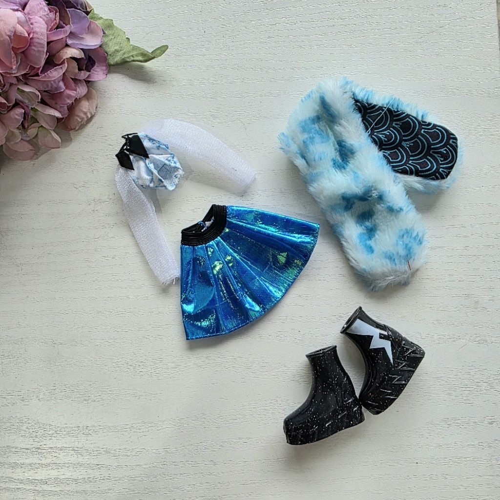 Baju Monster High / MH Frankie set blue