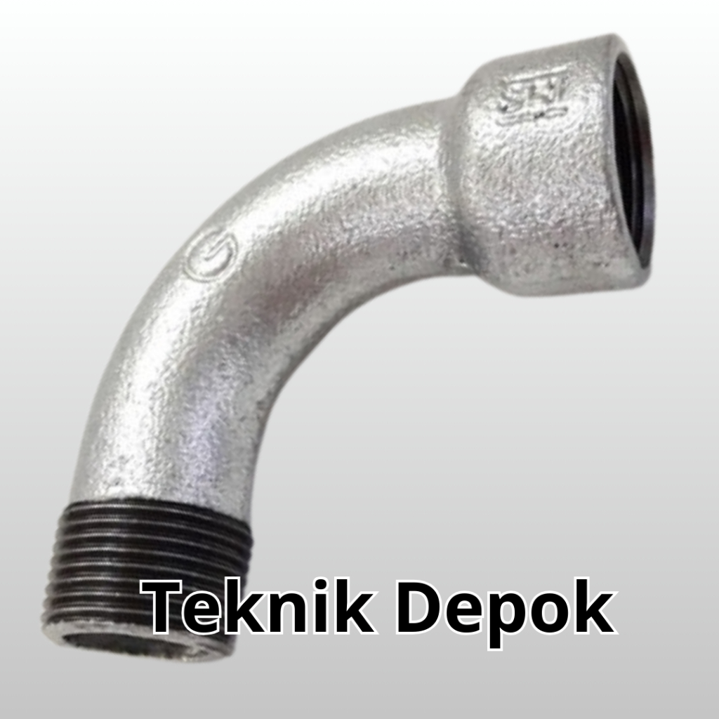 Large Radius Elbow Besi 2 1/2 Inch Penyambung Pipa Long Boch Drat Ulir Luar Dalam 2.5 Inch Knee Keni
