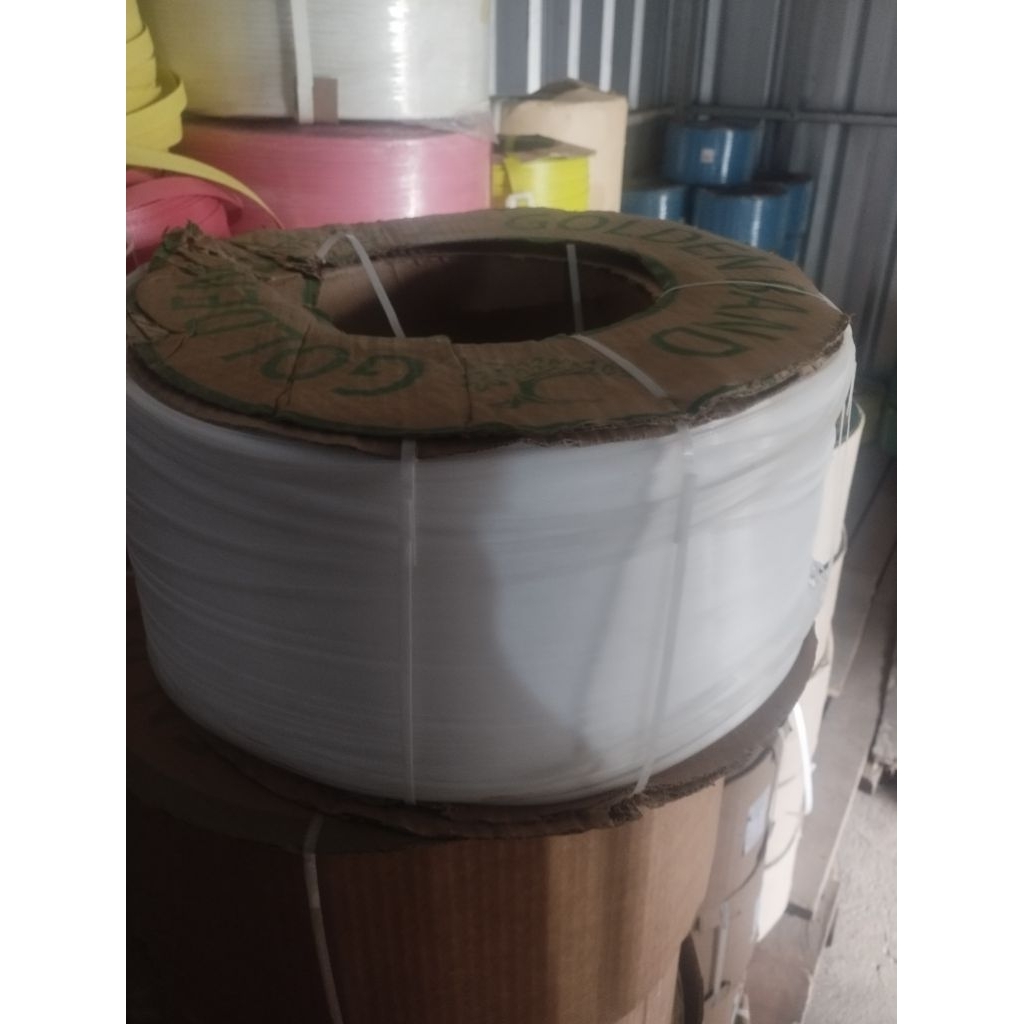 PP STRAPPING BAND 5MM 10KG PUTIH (WHITE) GOLDENBAND UNTUK MESIN SEMI AUTO/KERAJINAN/CRAFT