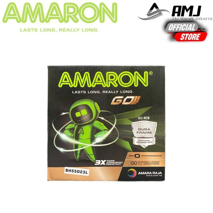 Amaron GO Aki Mobil Wuling Alvez 55D23L - 60Ah Aki Kering