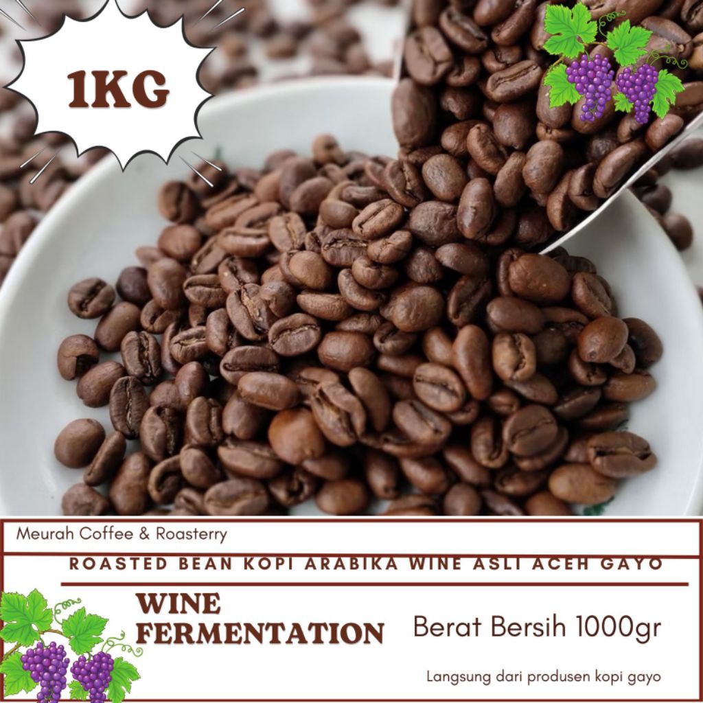 Kopi Gayo Fermentation Wine Arabica Aceh Gayo Roasted Beans 1kg