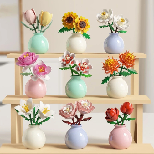 [CUTEGRAM.ID] Lego Bricks Bunga Pot Vase Flower Ready Mainan Balok Anak Dewasa Remaja Hadiah Hampers