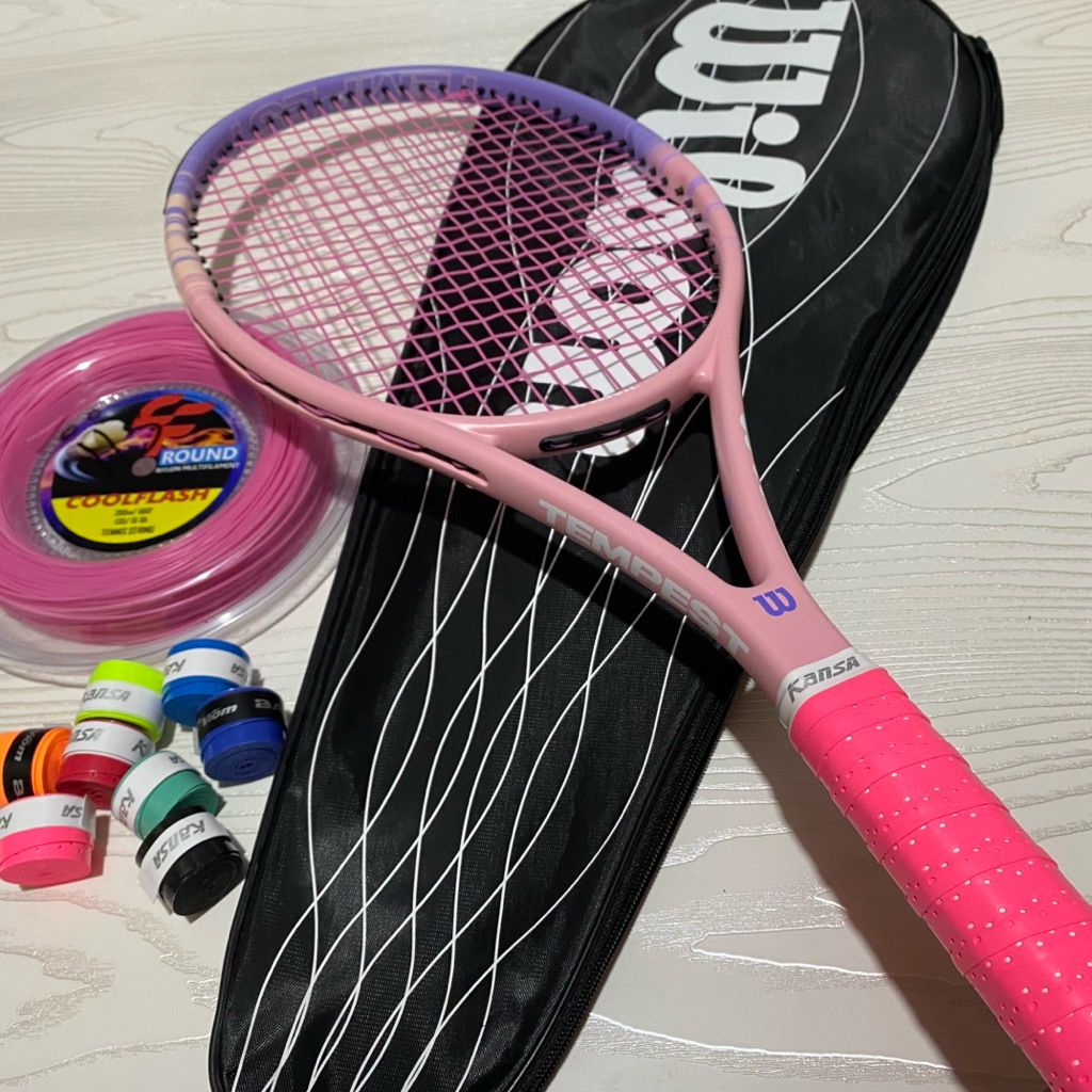 RAKET TENIS WILSON TEMPEST PINK CHERRY FAIR LADY 264GRAM SIAP SMASH PREMIUM