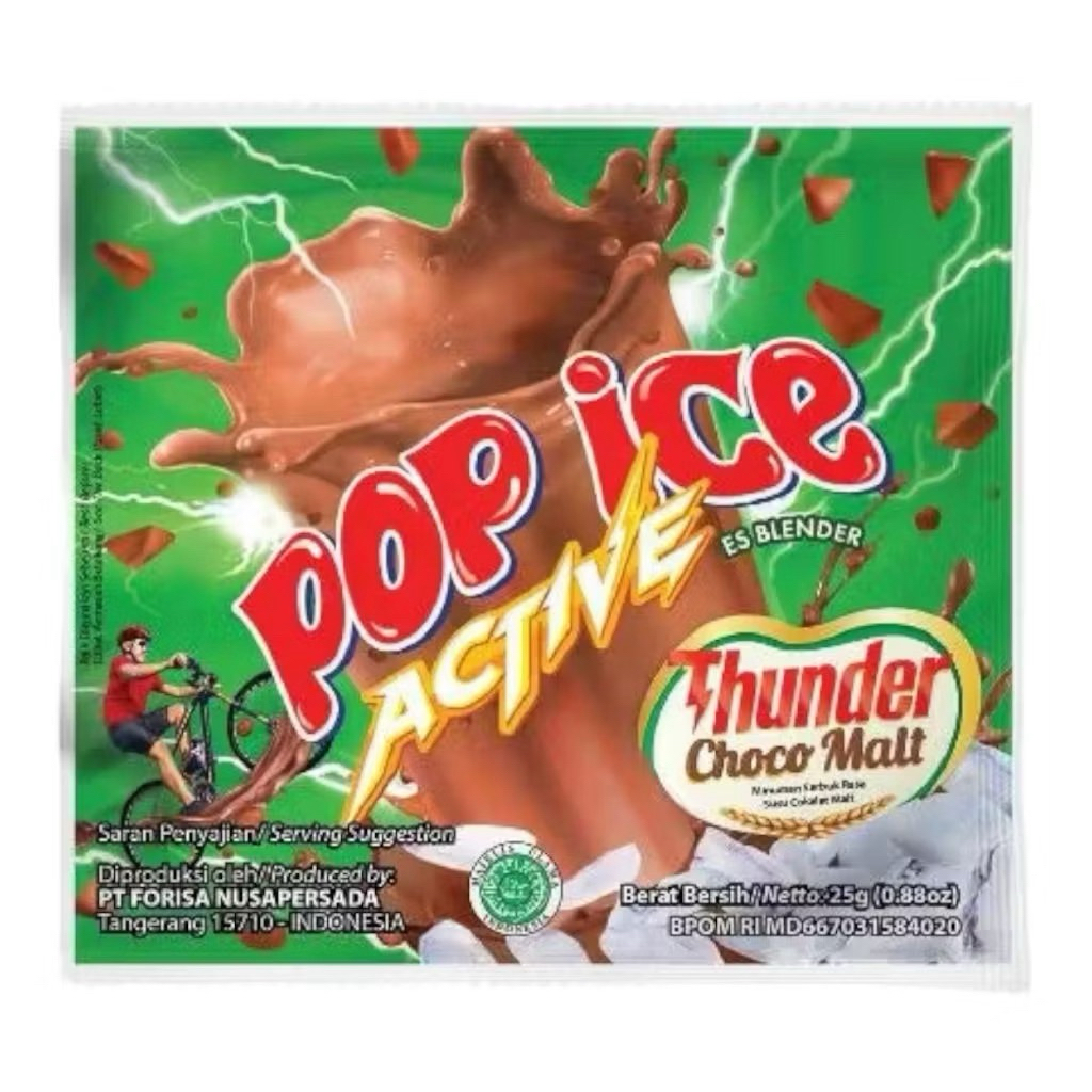 POP ICE ACTIVE THUNDER MINUMAN SERBUK INSTAN