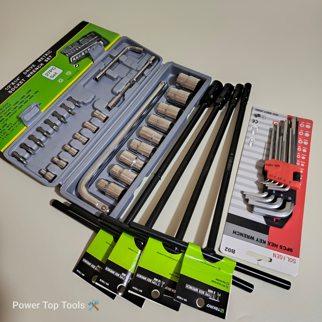 PROMO PAKET Kunci T Tekiro 8 10 12 14 mm + Kunci Shock Sock Sok Set 27 pcs Komplit Mata Obeng VICTOR