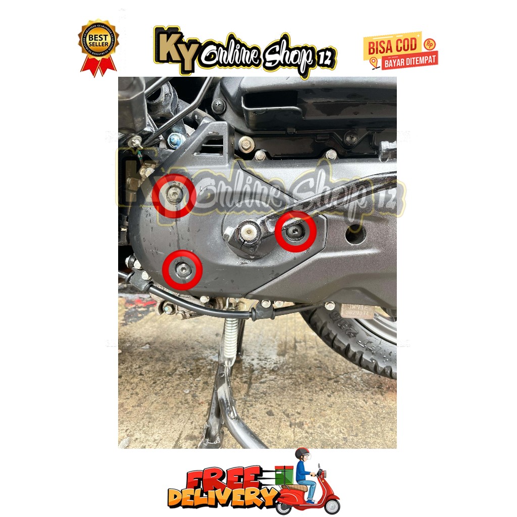 AUT AIRDUCK COVER CVT ( 3 BAUT ) MODEL PIRAMID GENIO BEAT DELUXE SCOOPY STREET NEW PRESTIGE TAHUN 20