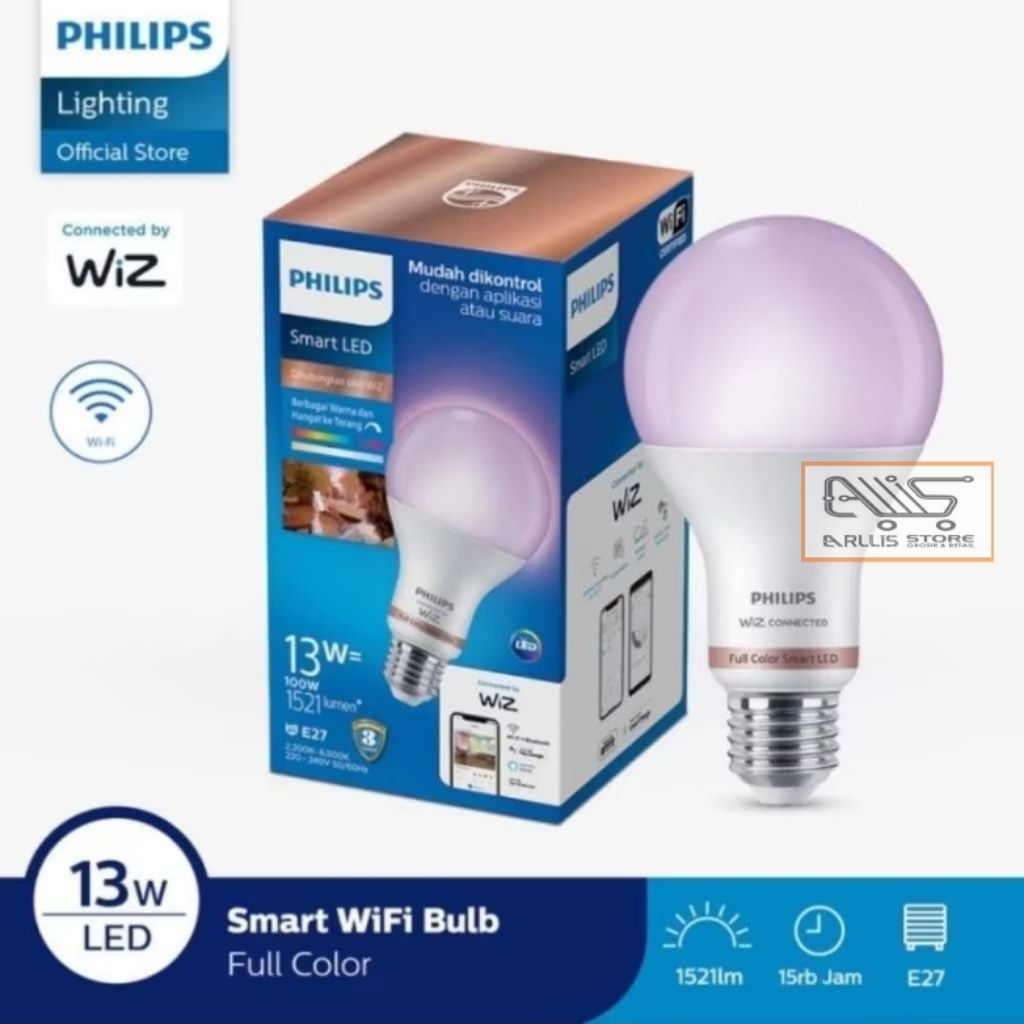 Lampu Bohlam Philips Smart Wifi Led Blub 13Watt With Bluetooth Colour RGB