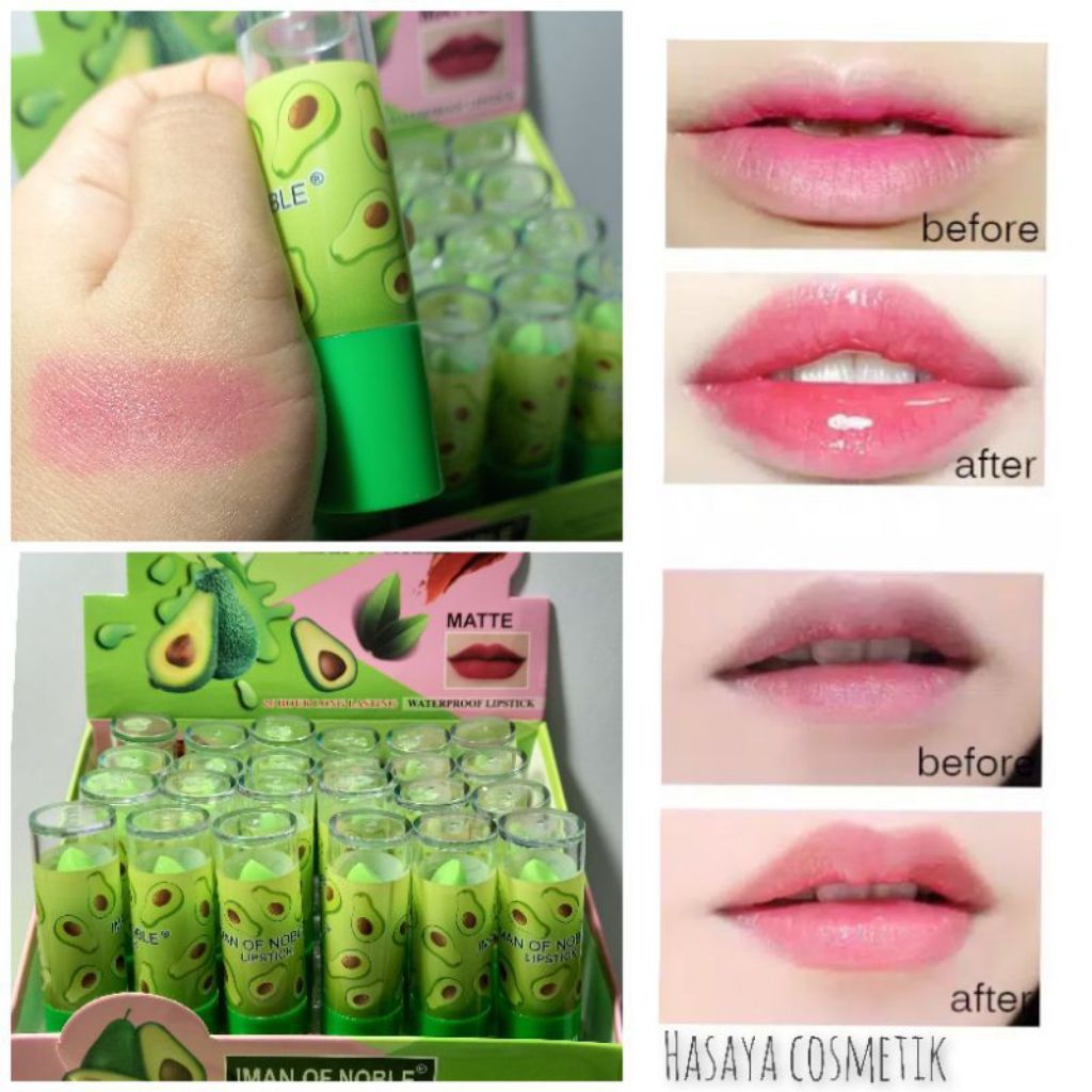 PER BOX ISI 24 PC LIPSTIK MATTE IMAN OF NOBLE LONG LASTING AVOCADO