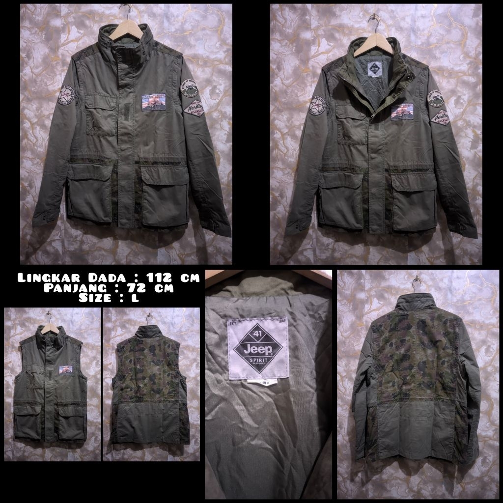Jaket Parka Military M65 Hijau Army second Original.