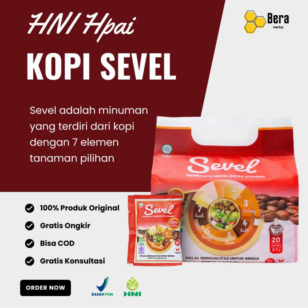 Kopi Sevel 7 Elemen – Kopi Kesehatan, Energi & Vitalitas 20 Sachet
