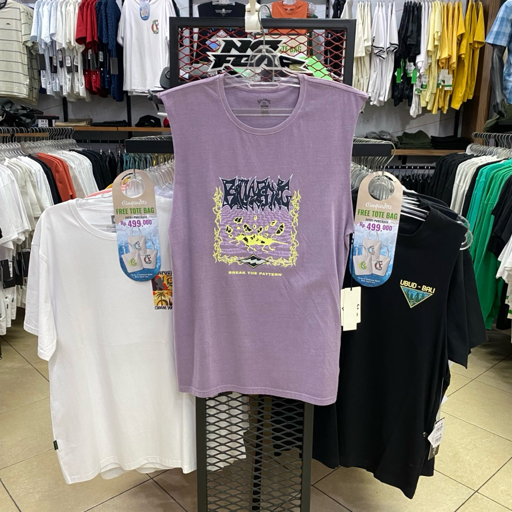 Kaos Singlet Billabong Breaker Grey Violet Tank Original