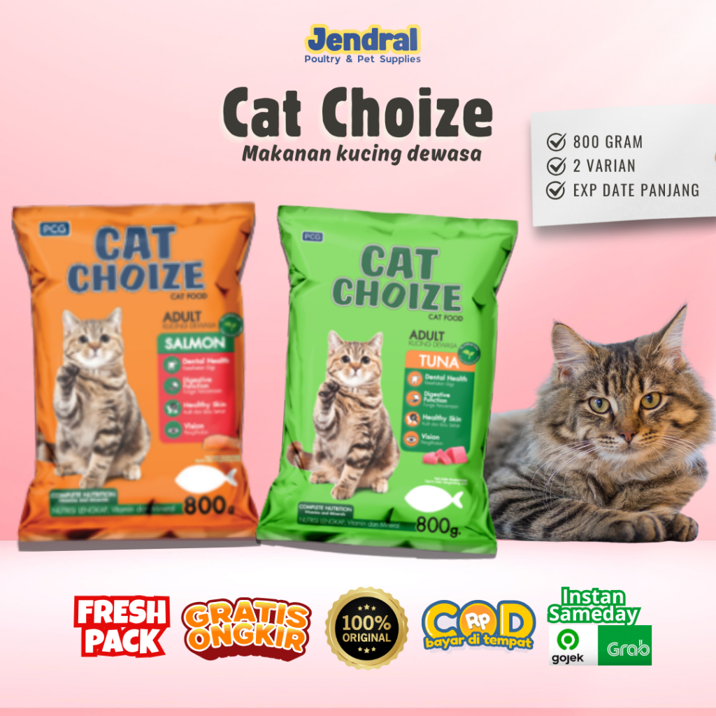 CAT CHOIZE Makanan Kucing Dewasa Pakan Kering Untuk Persia Anggora dan Semua Jenis Kucing 800gr
