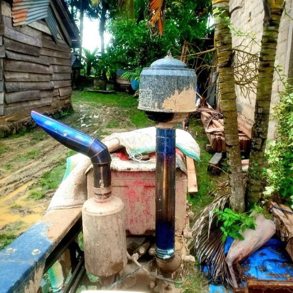 Knalpot traktor universal Kubota Yanmar Tf65 Tf75 Rd65 Tf85