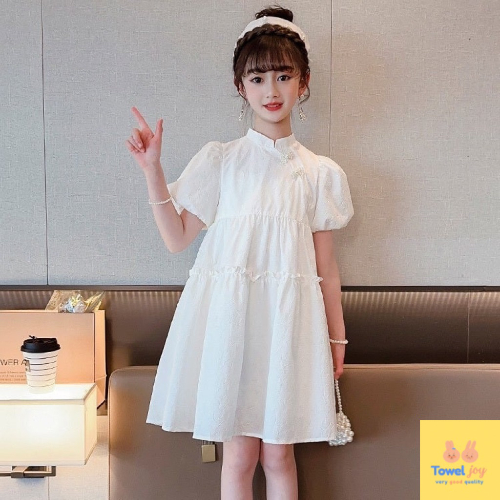 Dress Cheongsam Anak Perempuan 3-8 Tahun | Qipao Imlek Anak | Baju Pesta Baju Natal Baju Imlek Anak 