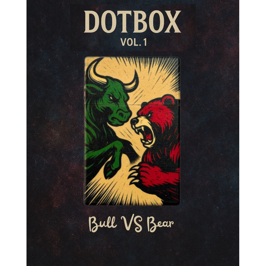 Dotbox Bull VS Bear/kotak penyimpanan serbaguna/storage mini/kotak aksesoris/photo card box / kotak 
