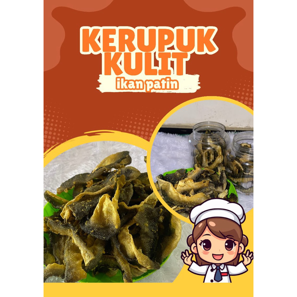 kerupuk kulit ikan patin 1kg mentah