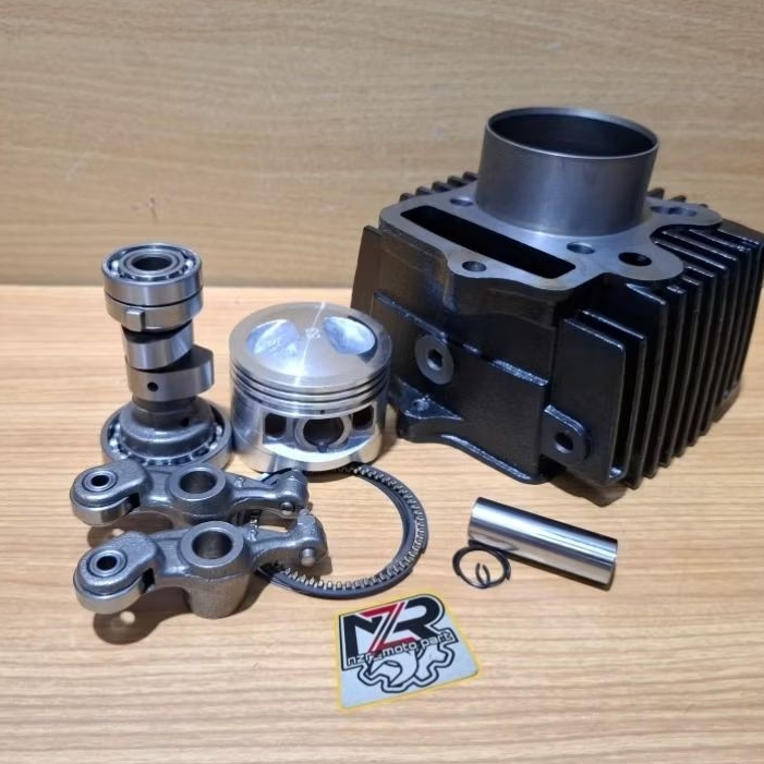 PAKET BORE UP 130 CC//BLOK SEHER GRAND 53 MM//BORING SET PISTON+NOKEN AS+PLATUK KLEP RRA HONDA ASTRE