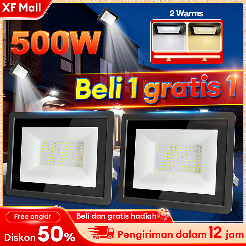 Lampu Sorot LED  Lampu Tembak Cahaya Putih / Kuning lampu sorot led 500W LAMPU TEMBAK OUTDOOR LED