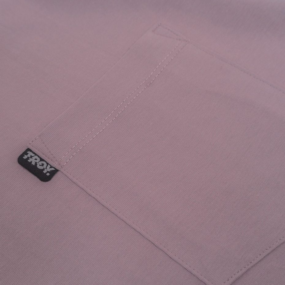 Troy Company Boxy Pocket Oversize Tshirt Dusty Lilac Basic - Kaos Boxy Pocket Oversize Polos BKD 2613