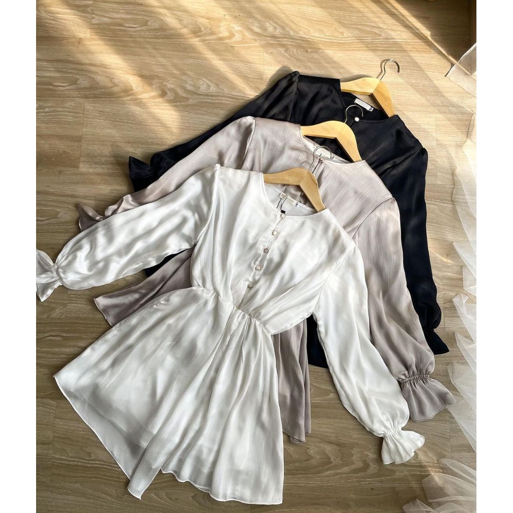 Kemeja Kerja Ayla Tunik Blouse Casual Mewah Kekinian Tunik Feminim Wanita Terbaru