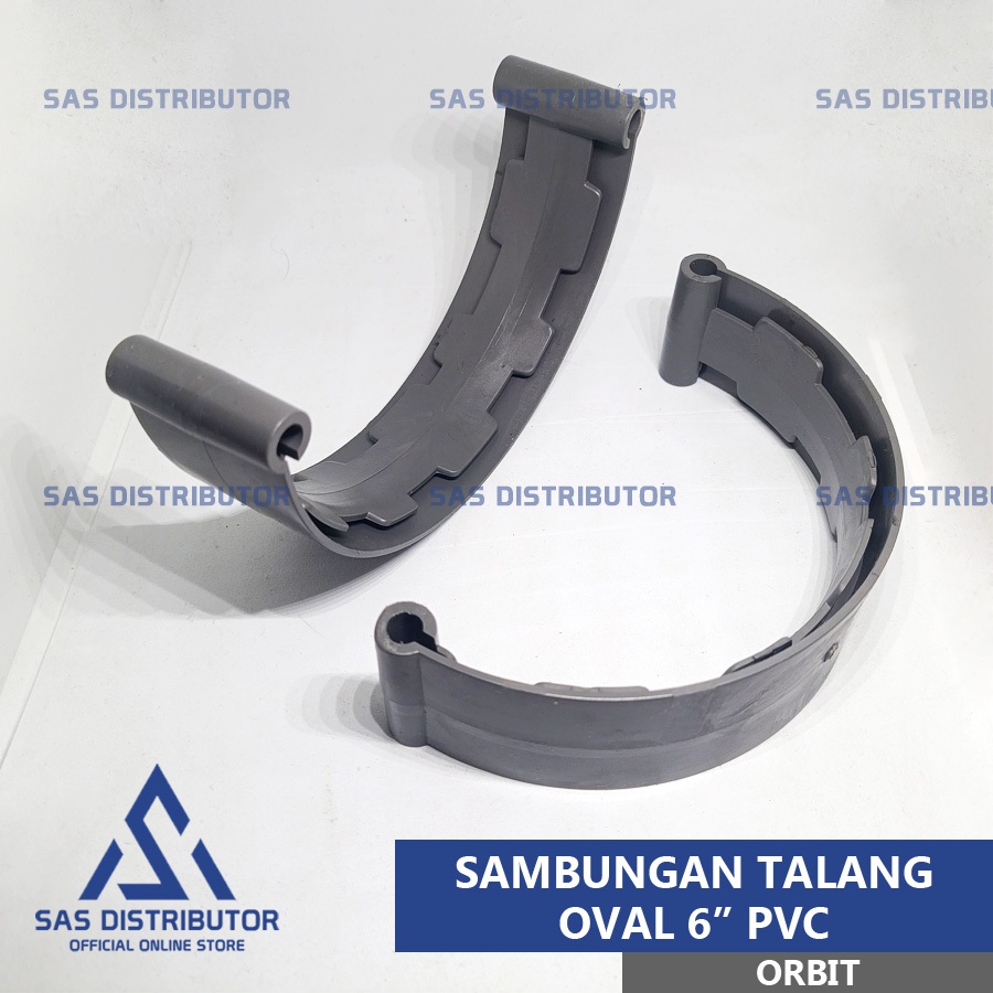 Oval Sambungan Talang 6" inch PVC Orbit / Sambungan Talang Oval 6" / Sok Talang Air 1/2 Lingkaran 6"