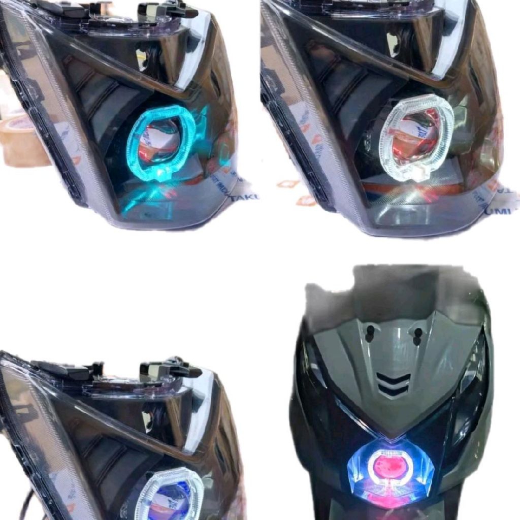 LAMPU BILED 3,5 INCH BEAT FI 2013-2016 ALA PROJIE BILED SET REFLEKTOR